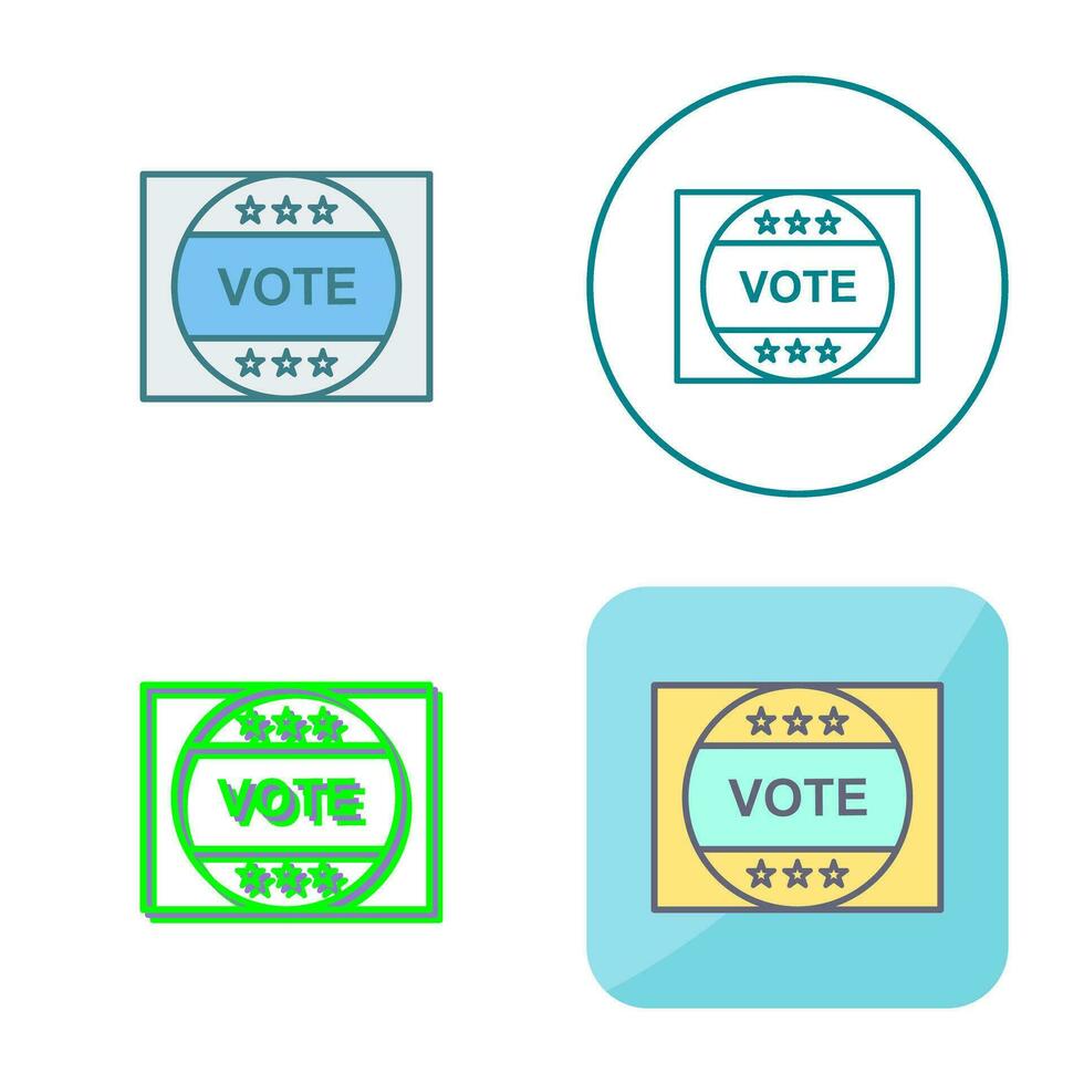 rösta klistermärke vektor ikon