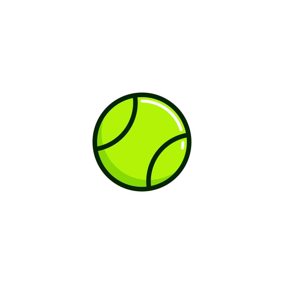 Tennis Ball Symbol mit einfach bunt Stil Vektor Illustration