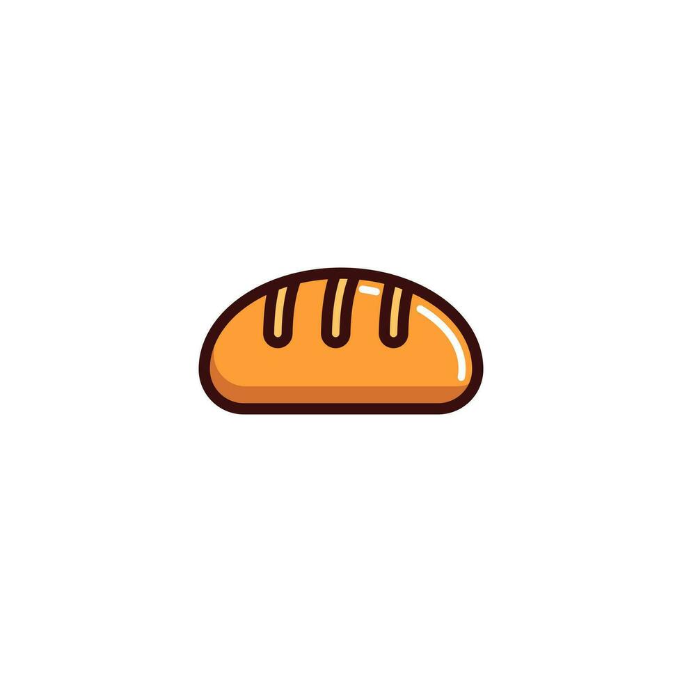 bröd ikon med enkel color stil vektor illustration