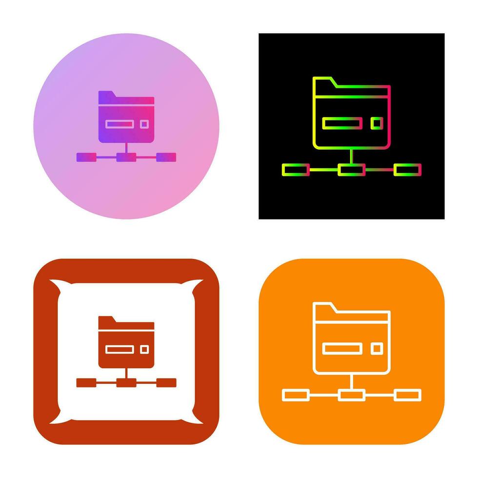 Vektorsymbol für Netzwerkordner vektor