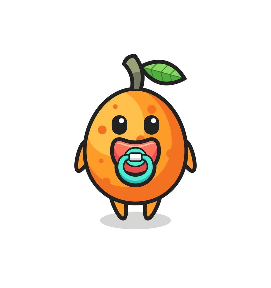 baby kumquat seriefigur med napp vektor