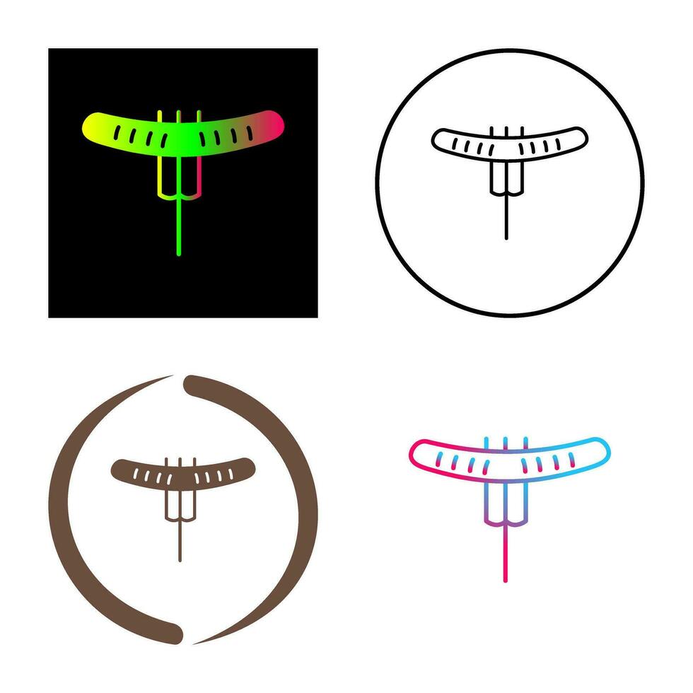 Wurst auf Gabelvektorsymbol vektor