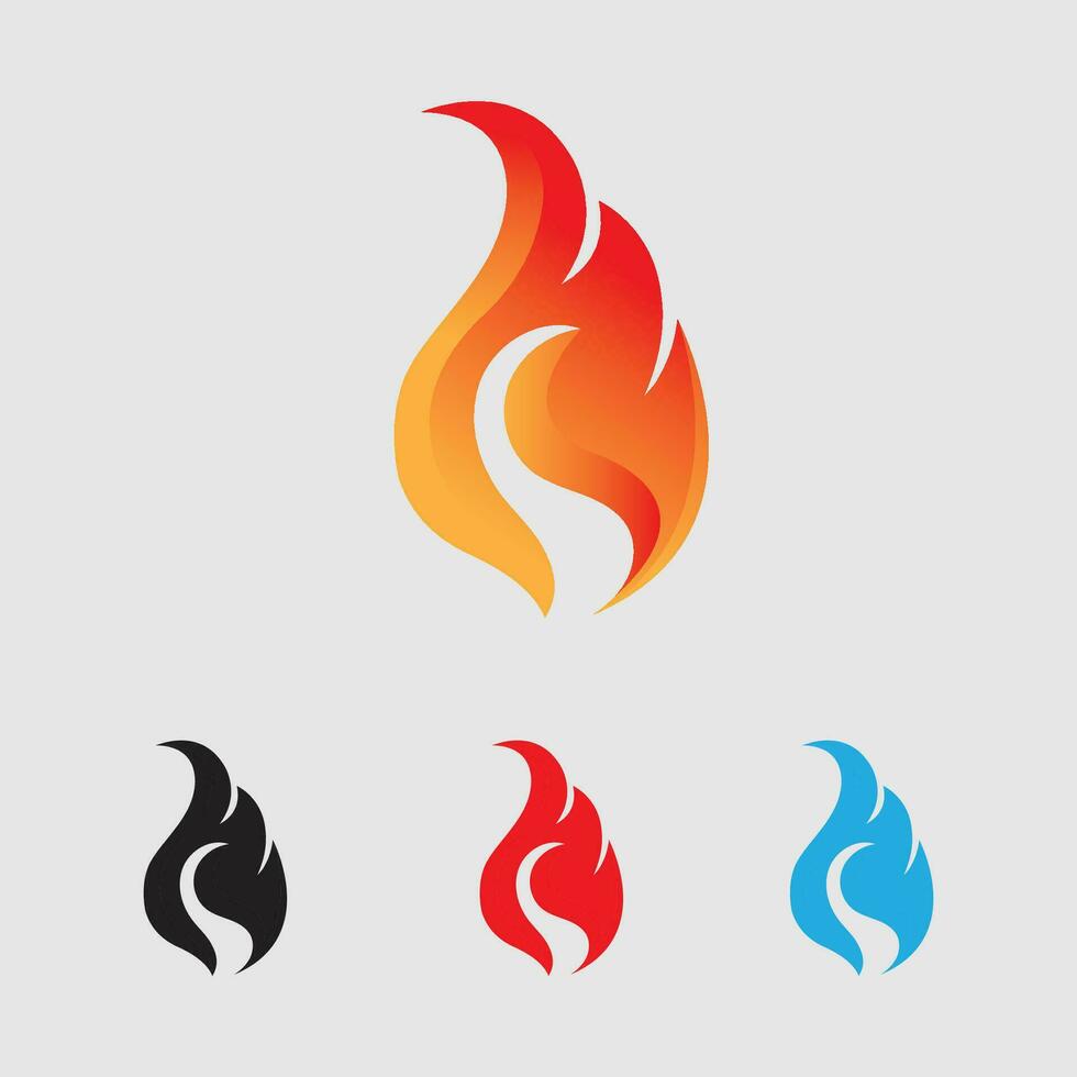 Feuer Logo und Symbol Element vektor