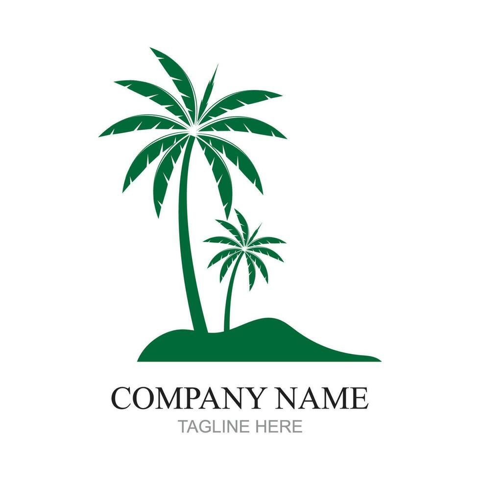 Palme Sommer Logo Vorlage vektor