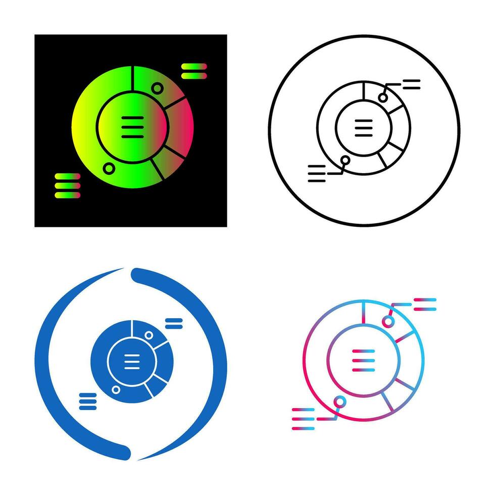 cirkeldiagram vektor ikon