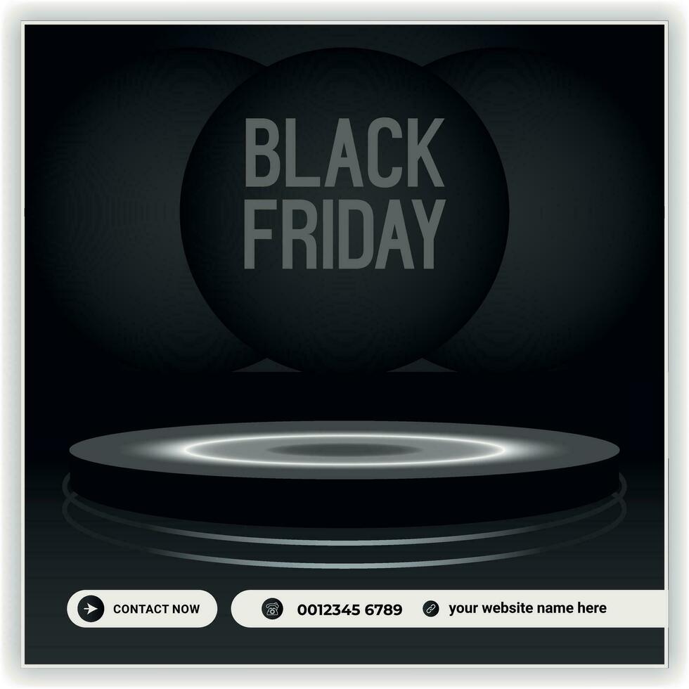 Vektor schwarz Freitag Sozial Medien Post und Rabatt Verkauf schwarz Freitag Banner Design Vorlage