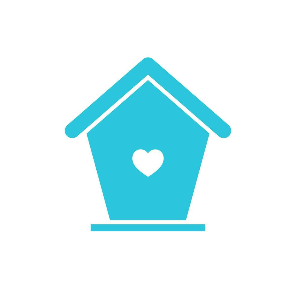 trä- handgjort vinter- fågel hus. från blå ikon uppsättning. vektor