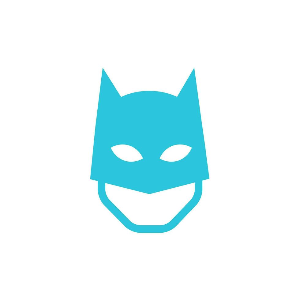 Held Symbol Symbol mit Maske, von Blau Symbol einstellen vektor