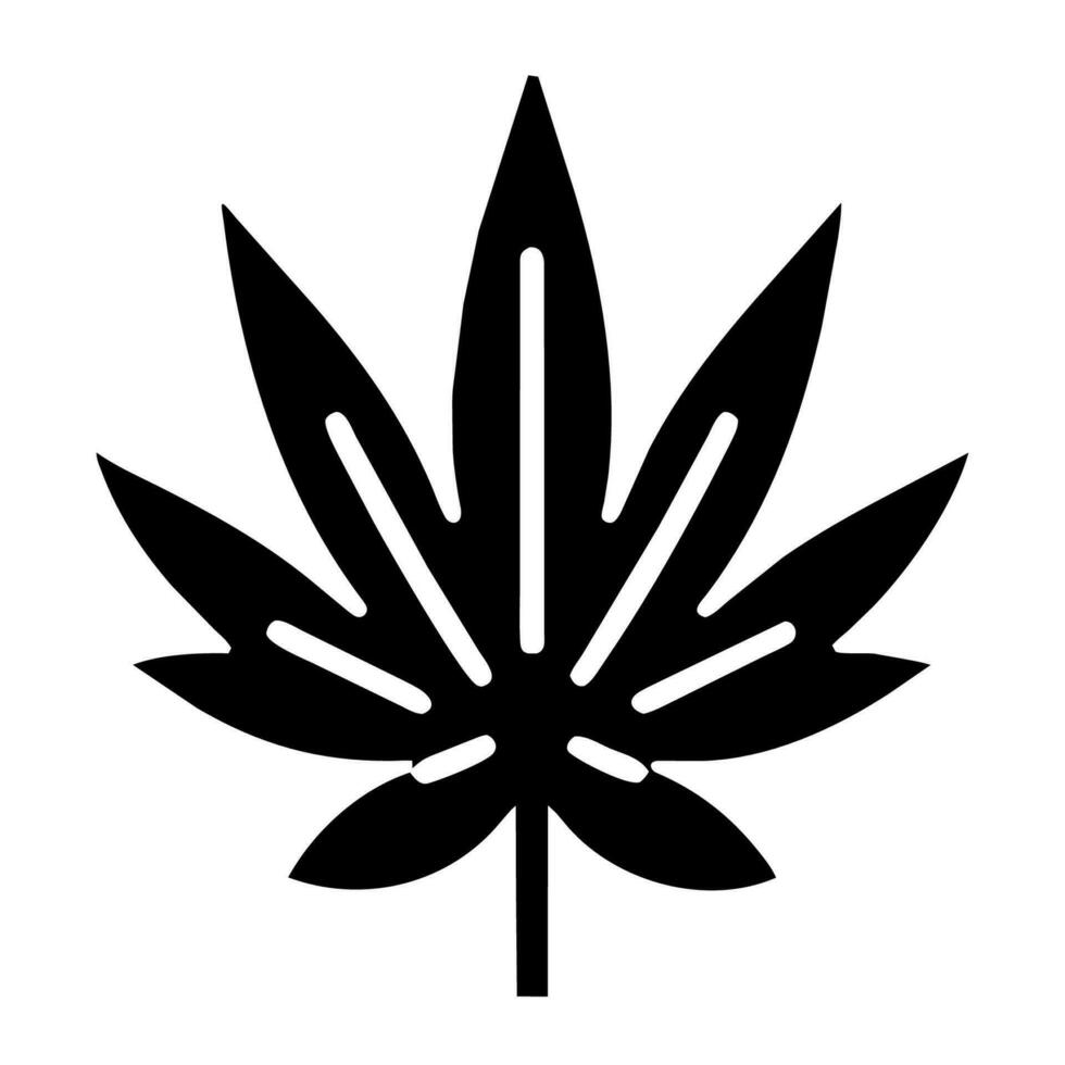 Cannabis Blatt Vektor Symbol