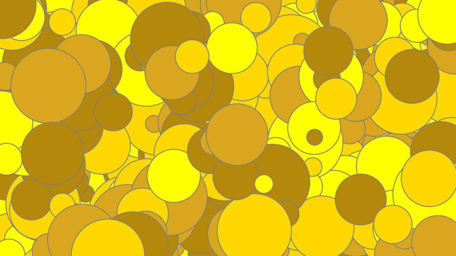gul gyllene former över gul bakgrund vektor