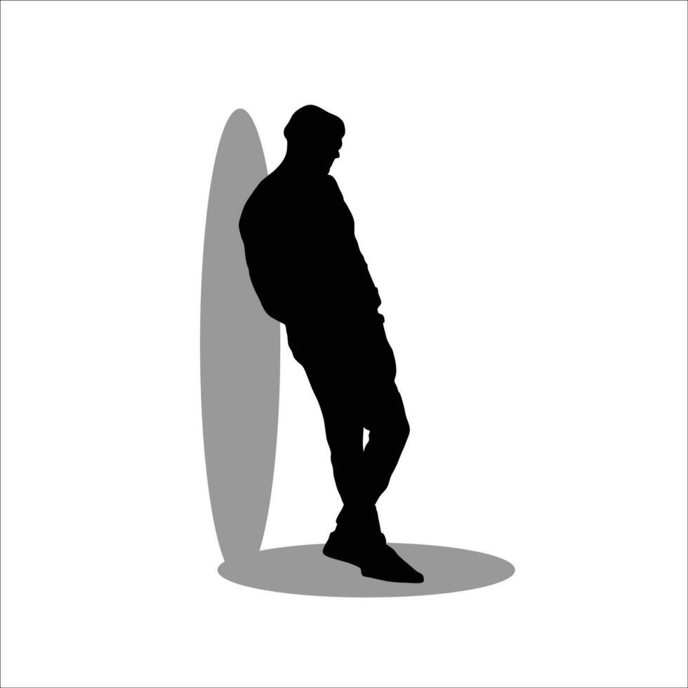 män silhuett stock vektor illustration