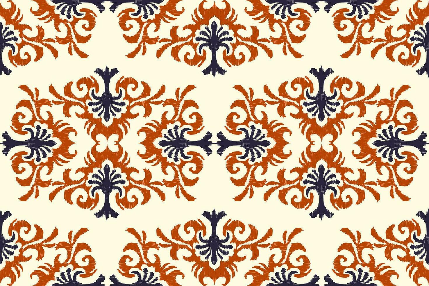 ikat blommig paisley broderi på vit bakgrund.ikat etnisk orientalisk sömlös mönster traditionell.aztec stil abstrakt vektor illustration.design för textur, tyg, inslagning, kläder, dekoration.