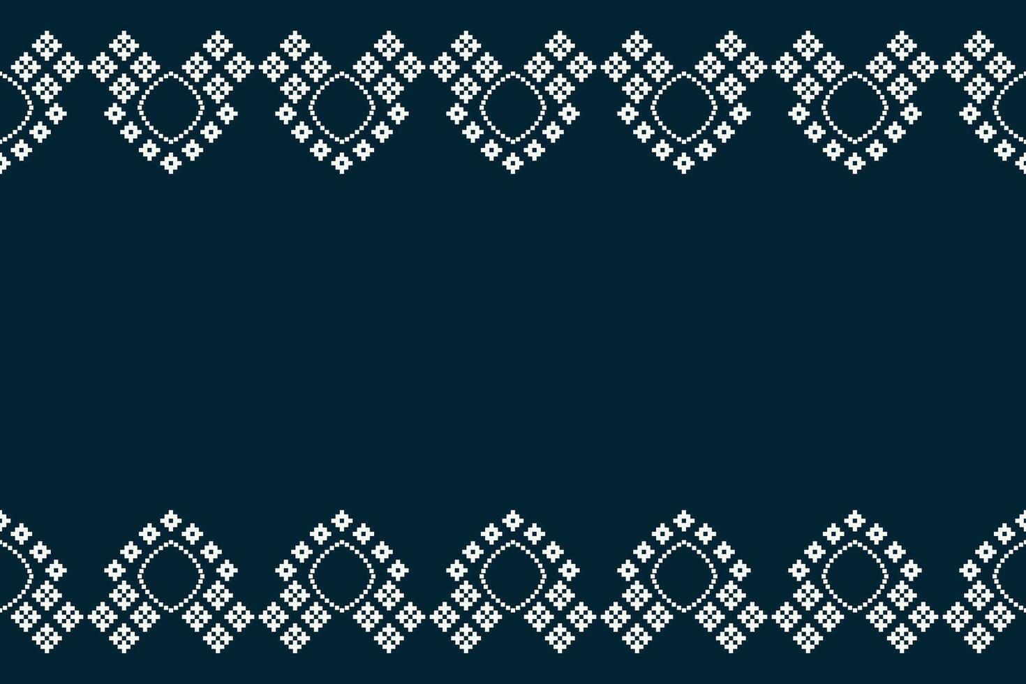 ethnisch geometrisch Stoff Muster Kreuz Stich.ikat Stickerei ethnisch orientalisch Pixel Muster Blau Hintergrund. abstrakt, vektor, illustration. Textur, Kleidung, Rahmen, Dekoration, Motive, Seide Hintergrund. vektor