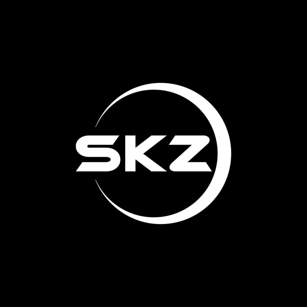 skz brev logotyp design, inspiration för en unik identitet. modern elegans och kreativ design. vattenmärke din Framgång med de slående detta logotyp. vektor