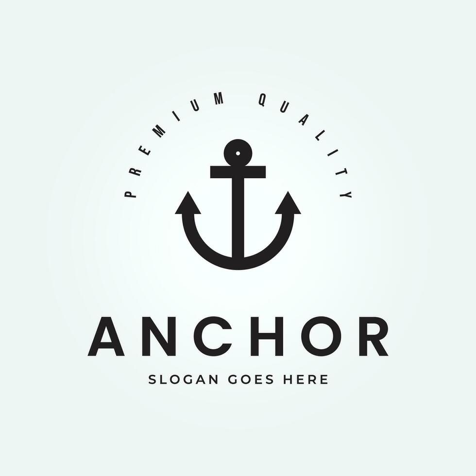 ankare vektor ikon pirat båt logotyp hjälm nautisk havs enkel grafisk symbol illustration
