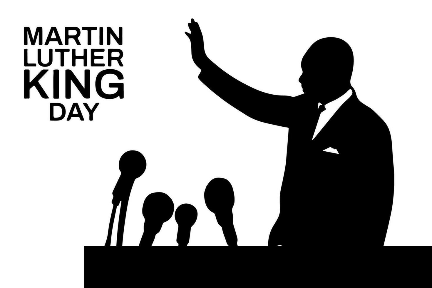 Martin luther kung dag baner. vektor illustration.