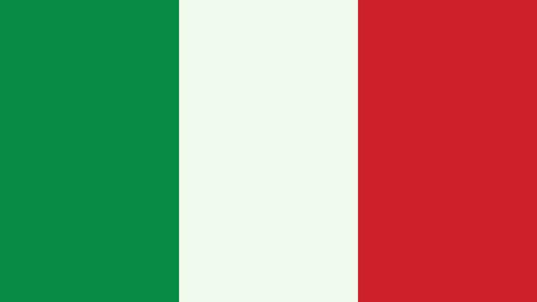 National Flagge von Italien. offiziell Farben, präzise Proportionen, und eben Vektor Illustration eps10