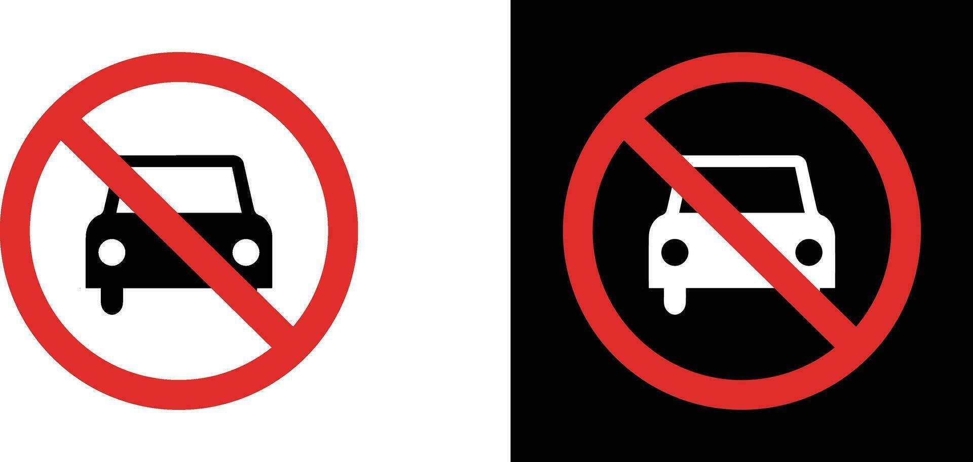 beschränkt Fahrt Nein Auto Zone Warnung Zeichen vektor