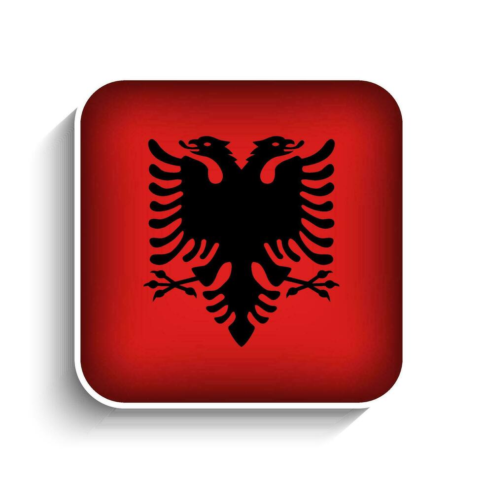 Vektor Platz Albanien Flagge Symbol