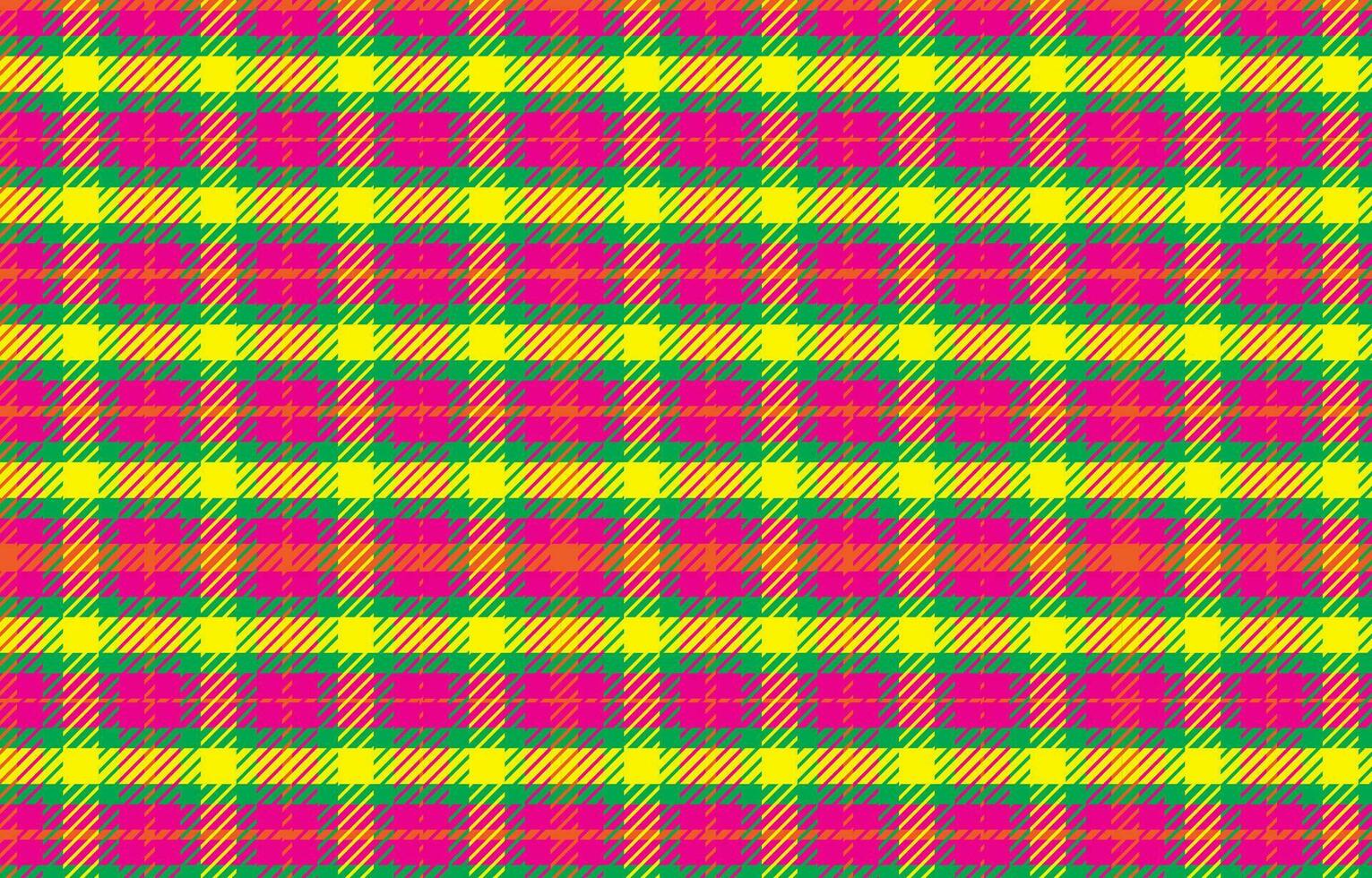 Rosa Gelb und Grün Plaid Textil- nahtlos Muster zum Hemden, Tischdecke, Fliese, Tartan vektor