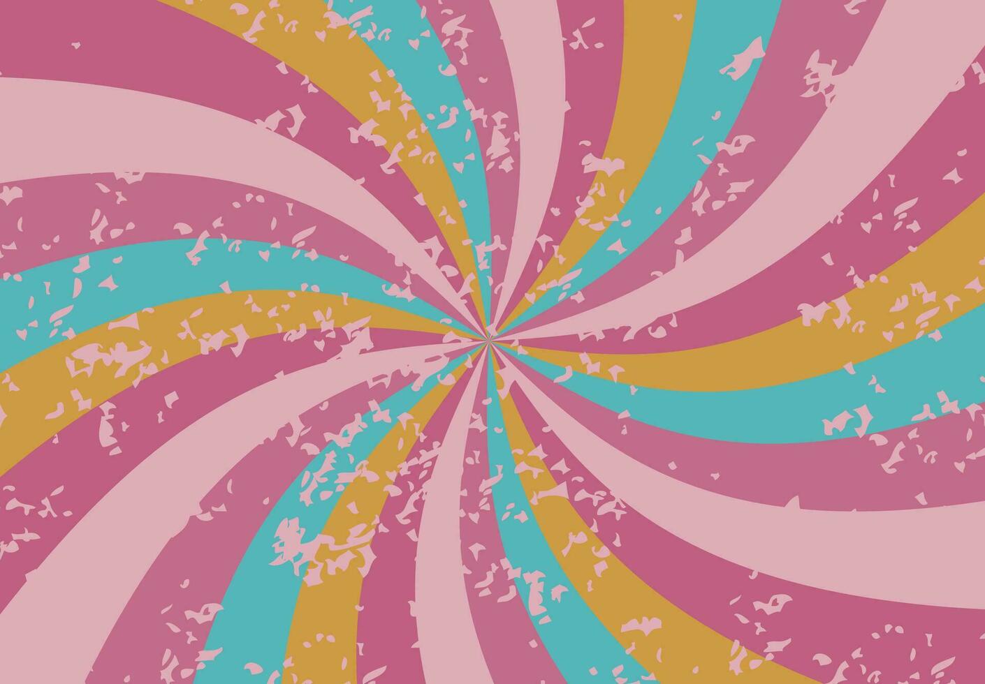rosa gul blå årgång, radiell mönster - grafisk design vektor