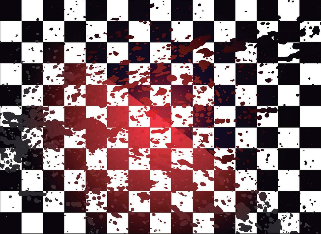 mörk schack - mönster med blod fläckar vektor