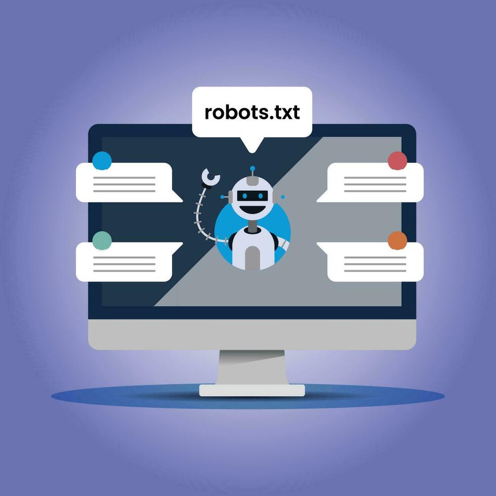 Chatbot Konzept Hintergrund mit Computer vektor