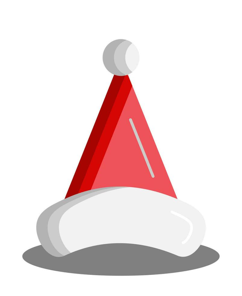 Santa oder Weihnachten Hut Symbol. einfach 3d Vektor zum Weihnachten Urlaub Ornament Designs eine solche wie Gruß Karten, Banner, Flyer, Sozial Medien.
