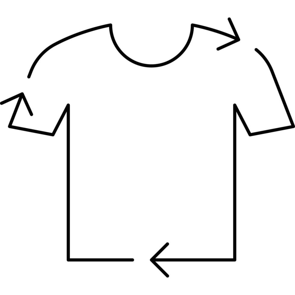 Kleidung Linie Symbol. minimal Vektor Illustrationen. einfach Gliederung Zeichen zum Mode Anwendung