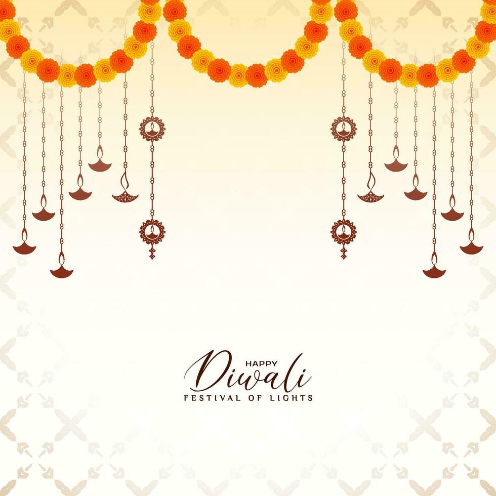 glücklich Diwali indisch Festival klassisch traditionell Hintergrund vektor