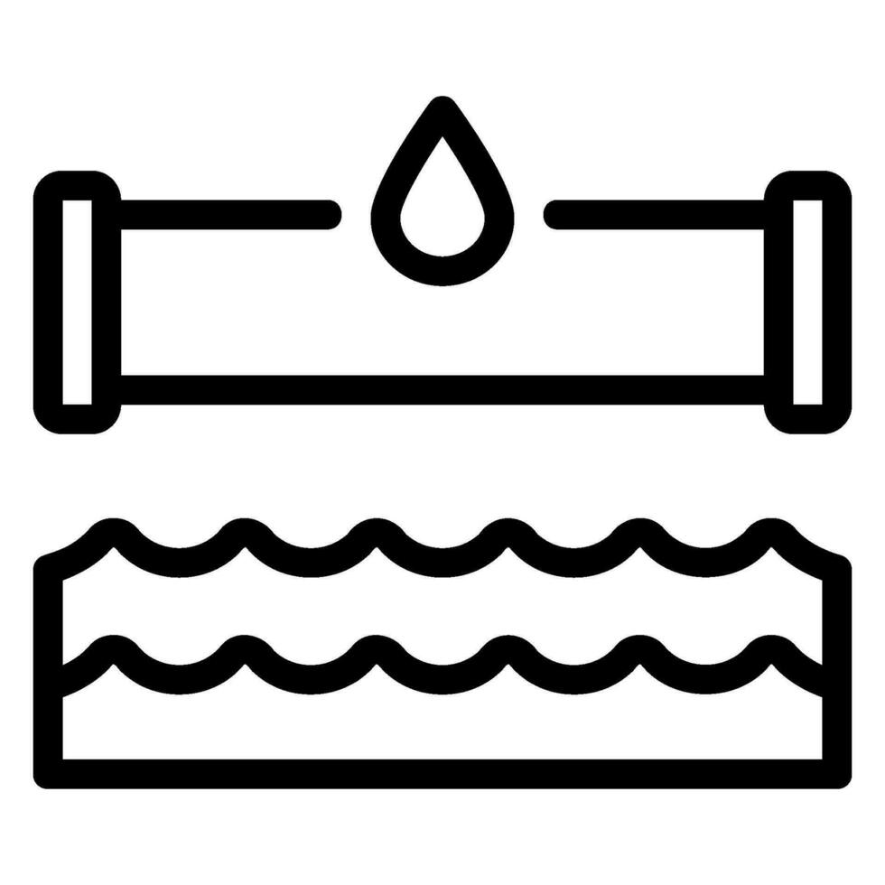 Symbol für die Wasserfilterlinie vektor