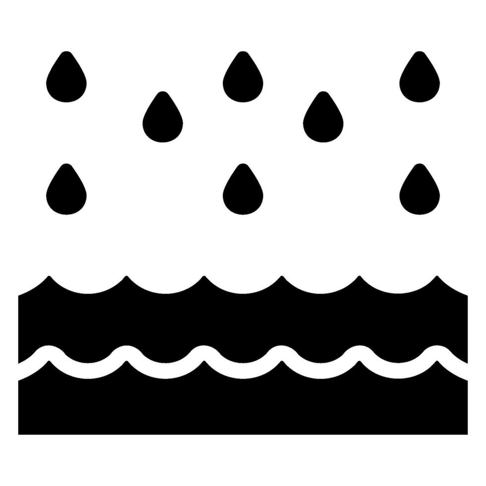 Wasser Tropfen Glyphe Symbol vektor