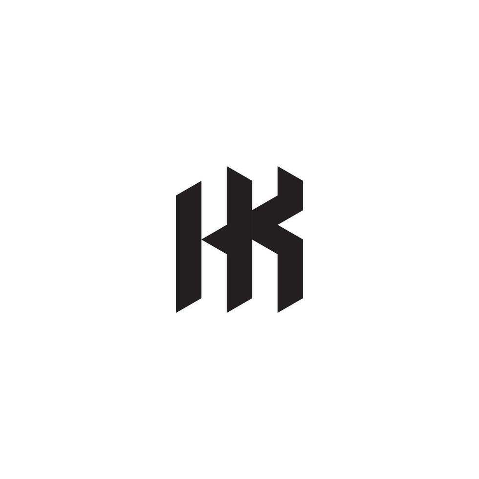 hk geometrisch und futuristisch Konzept hoch Qualität Logo Design vektor