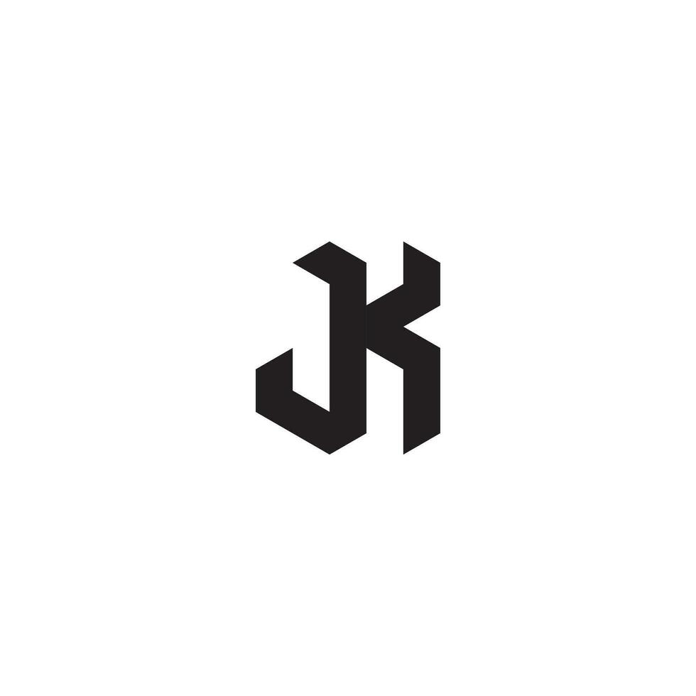 jk geometrisch und futuristisch Konzept hoch Qualität Logo Design vektor