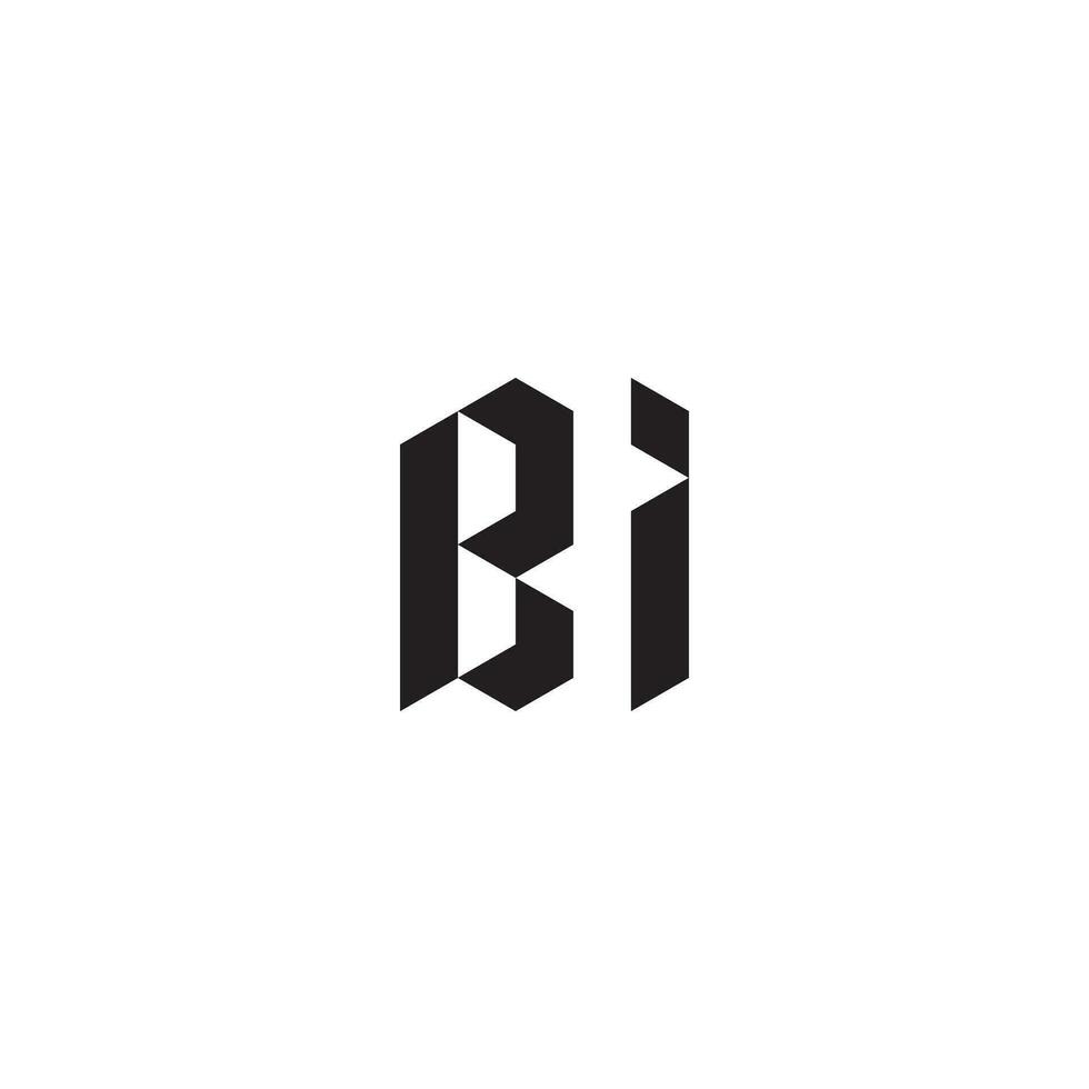 bi geometrisk och trogen begrepp hög kvalitet logotyp design vektor