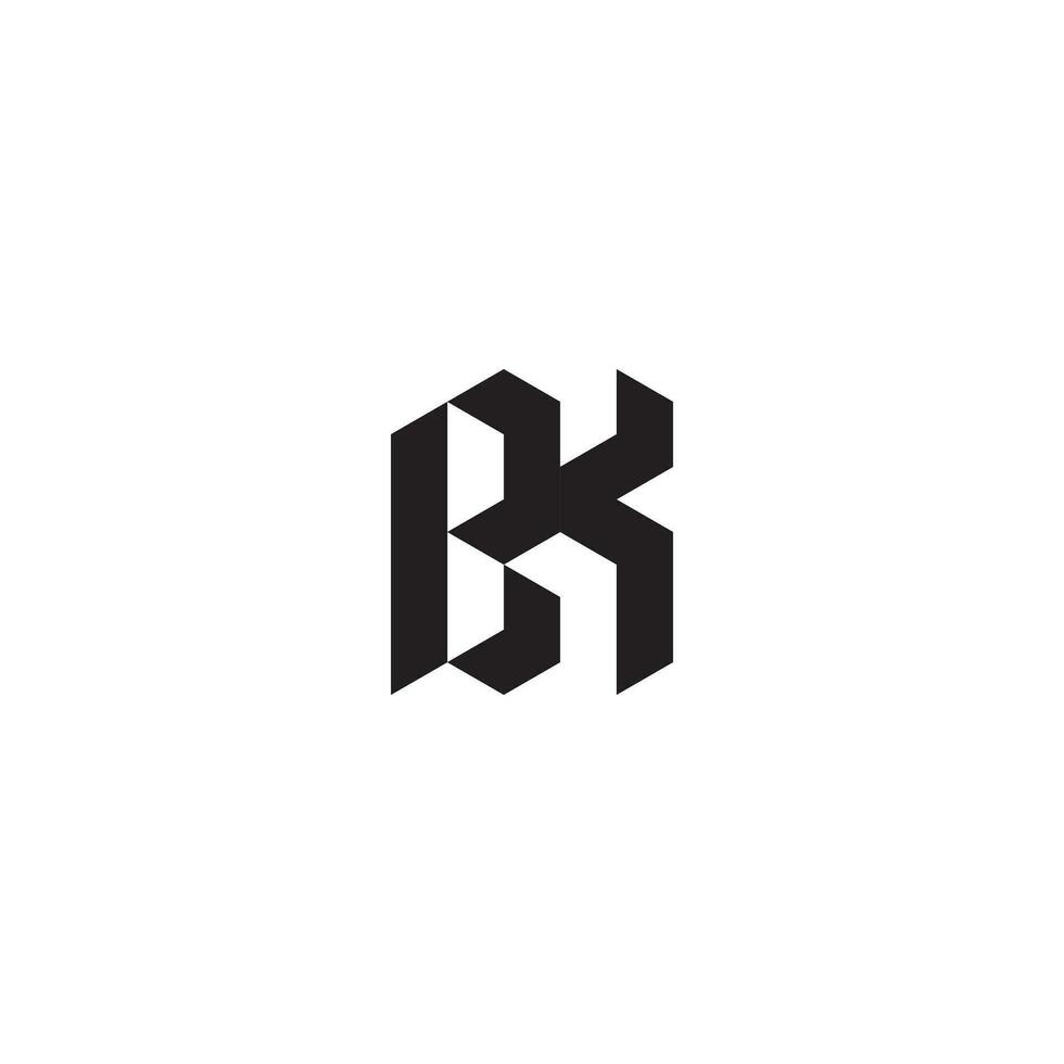 bk geometrisk och trogen begrepp hög kvalitet logotyp design vektor