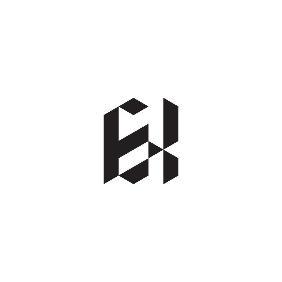 Ex geometrisch und futuristisch Konzept hoch Qualität Logo Design vektor