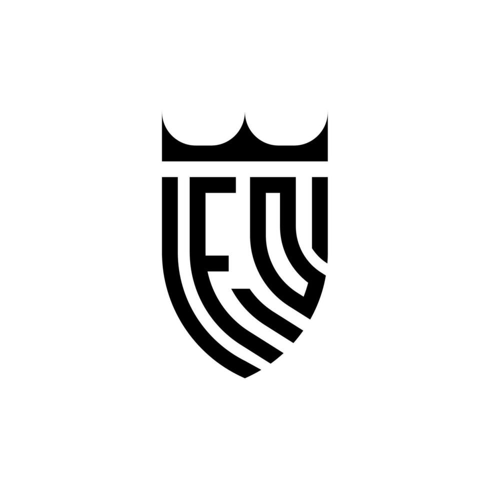 fo krona skydda första lyx och kunglig logotyp begrepp vektor