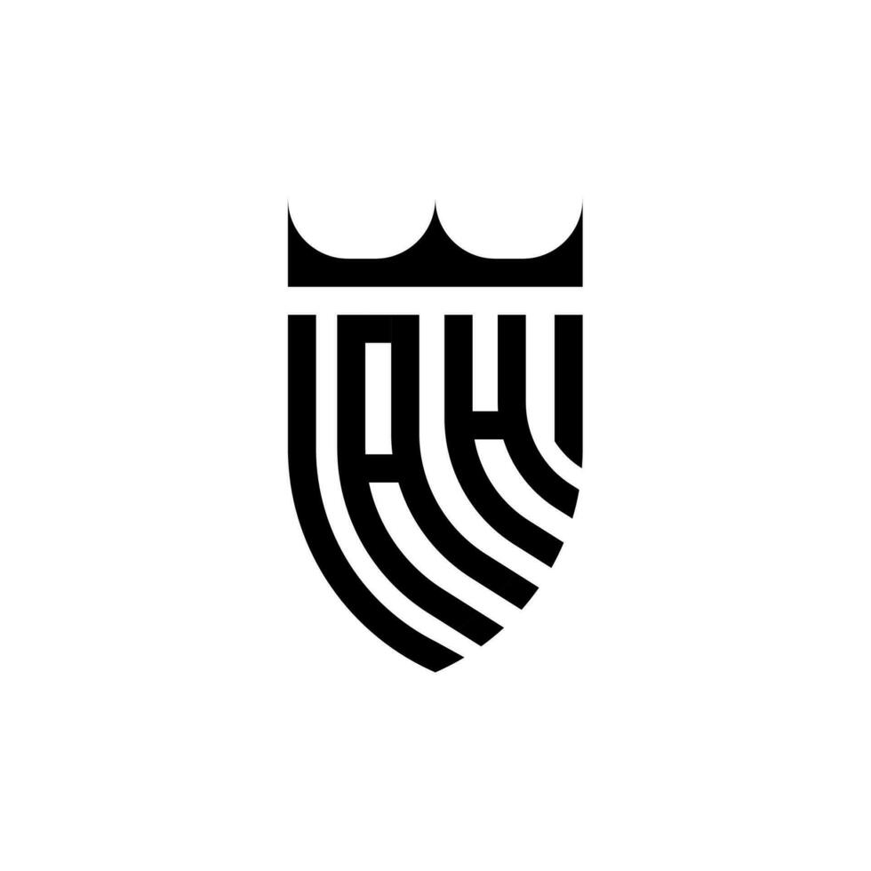 Ah Krone Schild Initiale Luxus und königlich Logo Konzept vektor