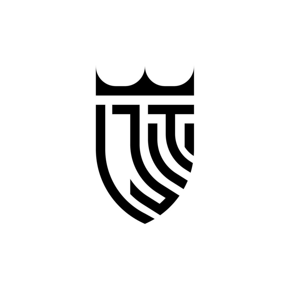 jt Krone Schild Initiale Luxus und königlich Logo Konzept vektor