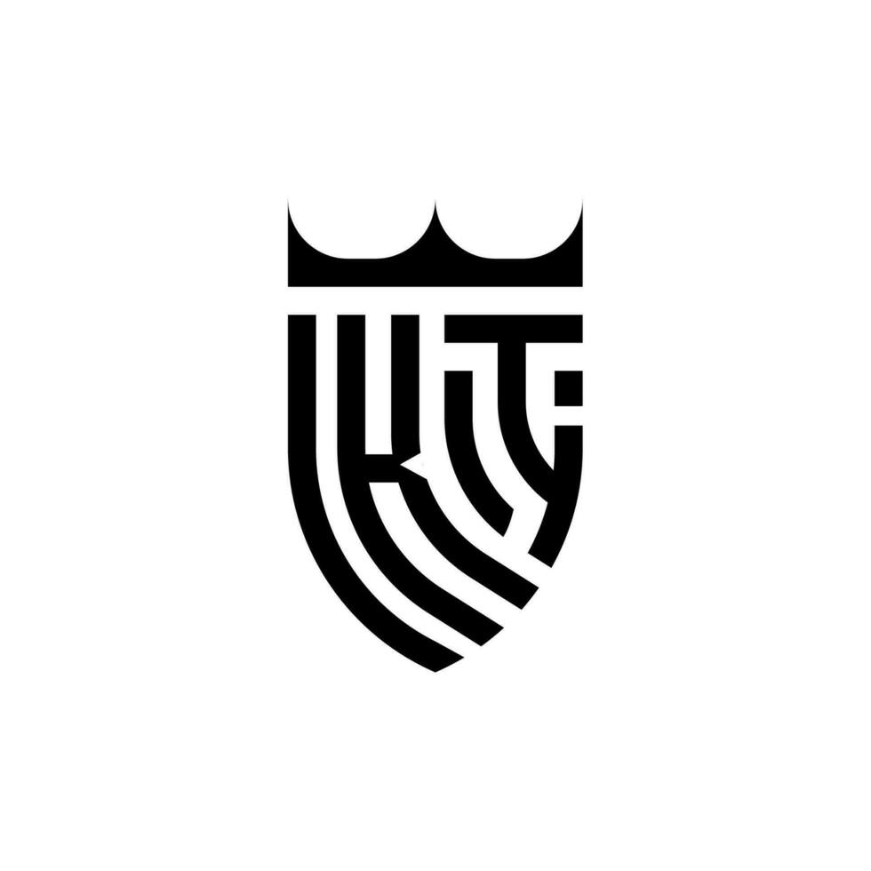 ki Krone Schild Initiale Luxus und königlich Logo Konzept vektor