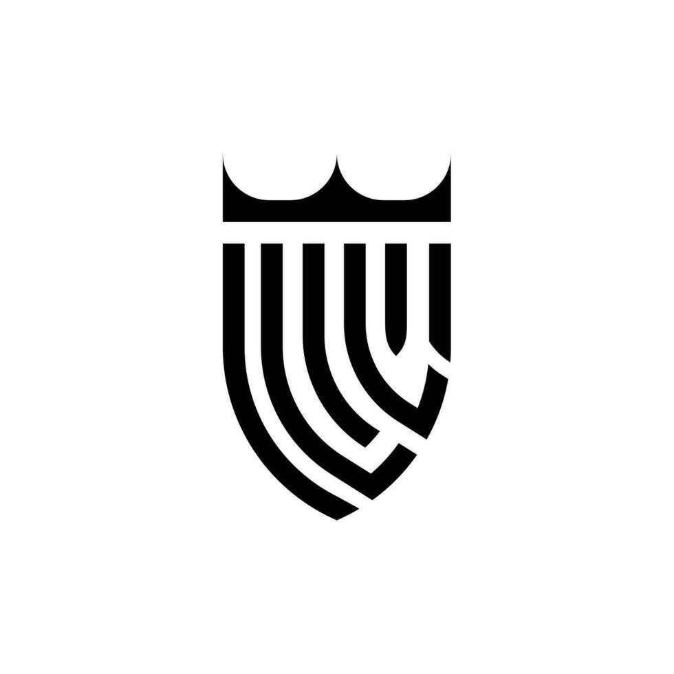 ll Krone Schild Initiale Luxus und königlich Logo Konzept vektor