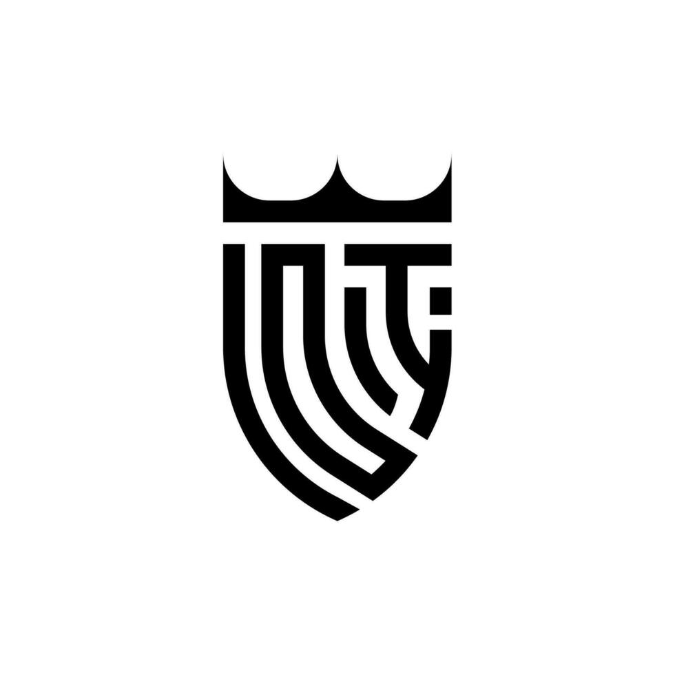 oi Krone Schild Initiale Luxus und königlich Logo Konzept vektor