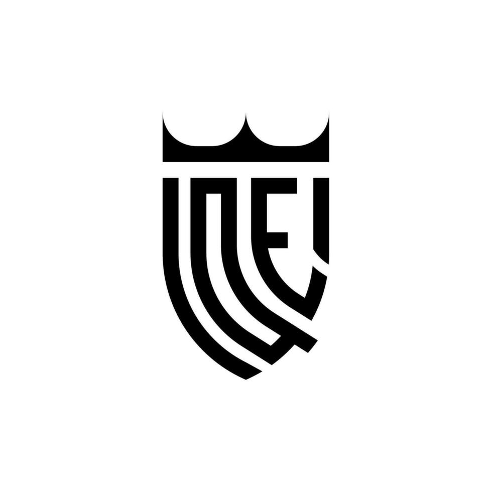 qe Krone Schild Initiale Luxus und königlich Logo Konzept vektor
