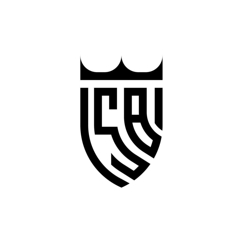 sb krona skydda första lyx och kunglig logotyp begrepp vektor