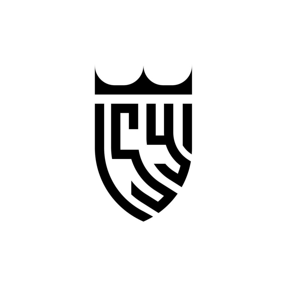 sy krona skydda första lyx och kunglig logotyp begrepp vektor