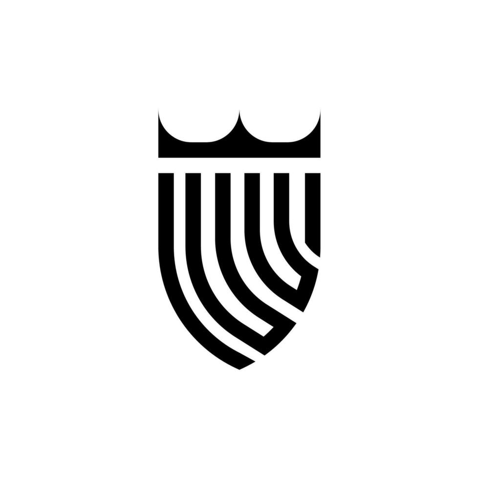 uu Krone Schild Initiale Luxus und königlich Logo Konzept vektor