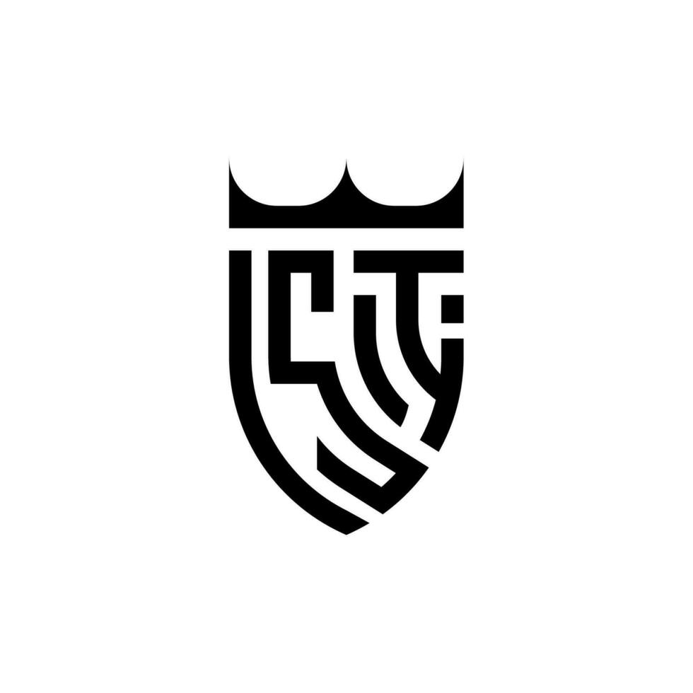 si krona skydda första lyx och kunglig logotyp begrepp vektor