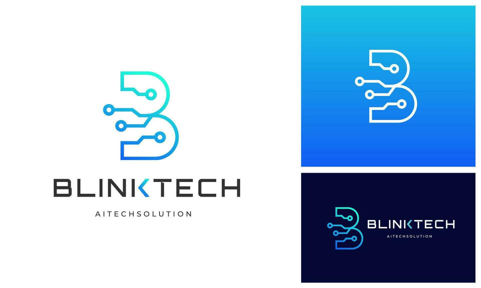 modern einfach Initiale Brief b mit Digital Technologie Draht Verknüpfung Internet Verbindung Logo Design vektor