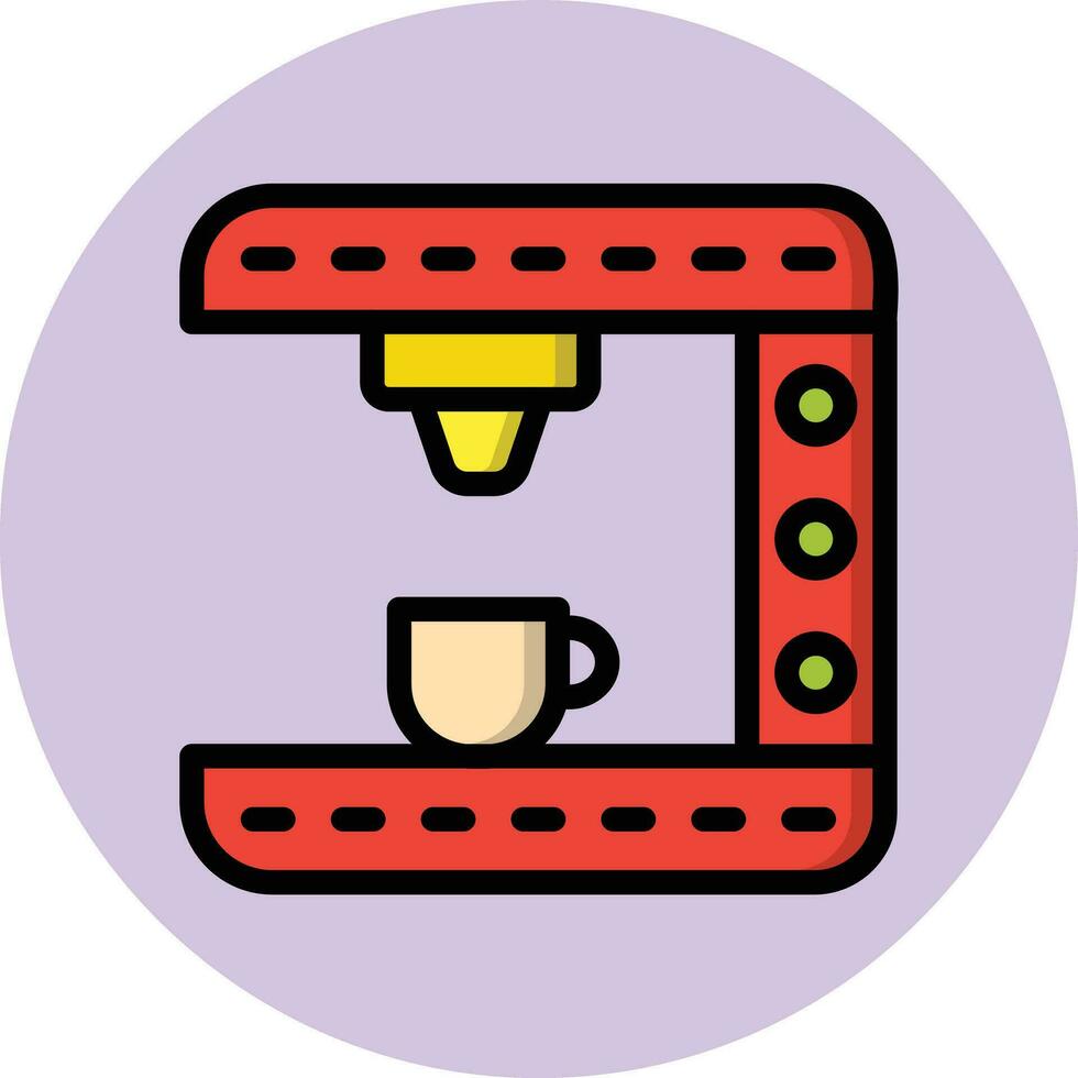 Kaffeemaschine-Vektor-Icon-Design-Illustration vektor